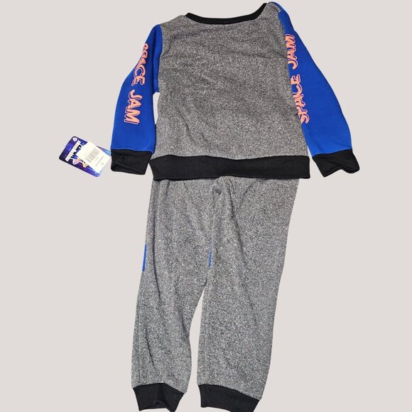 Space Jam Boys 2-Piece Gray & Blue Sweatshirt And Jogger Set Size 4T - Picture 2 of 4